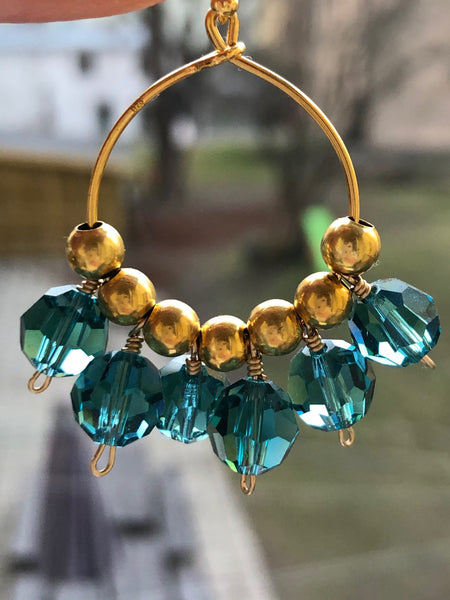 Mini Golddigger Swarovski øredobber fra Zuzanna G i ERINITE