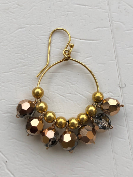 Mini Golddigger Swarovski øredobber fra Zuzanna G i ROSE GOLD