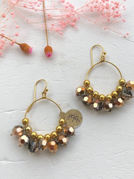 Mini Golddigger Swarovski øredobber fra Zuzanna G i ROSE GOLD