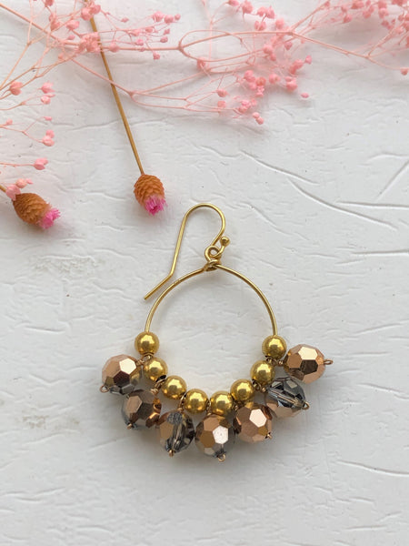 Mini Golddigger Swarovski øredobber fra Zuzanna G i ROSE GOLD