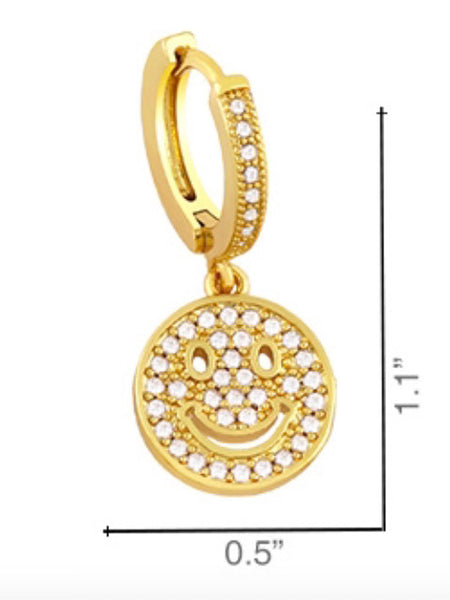 SMILEY HUGGIE EARINGS