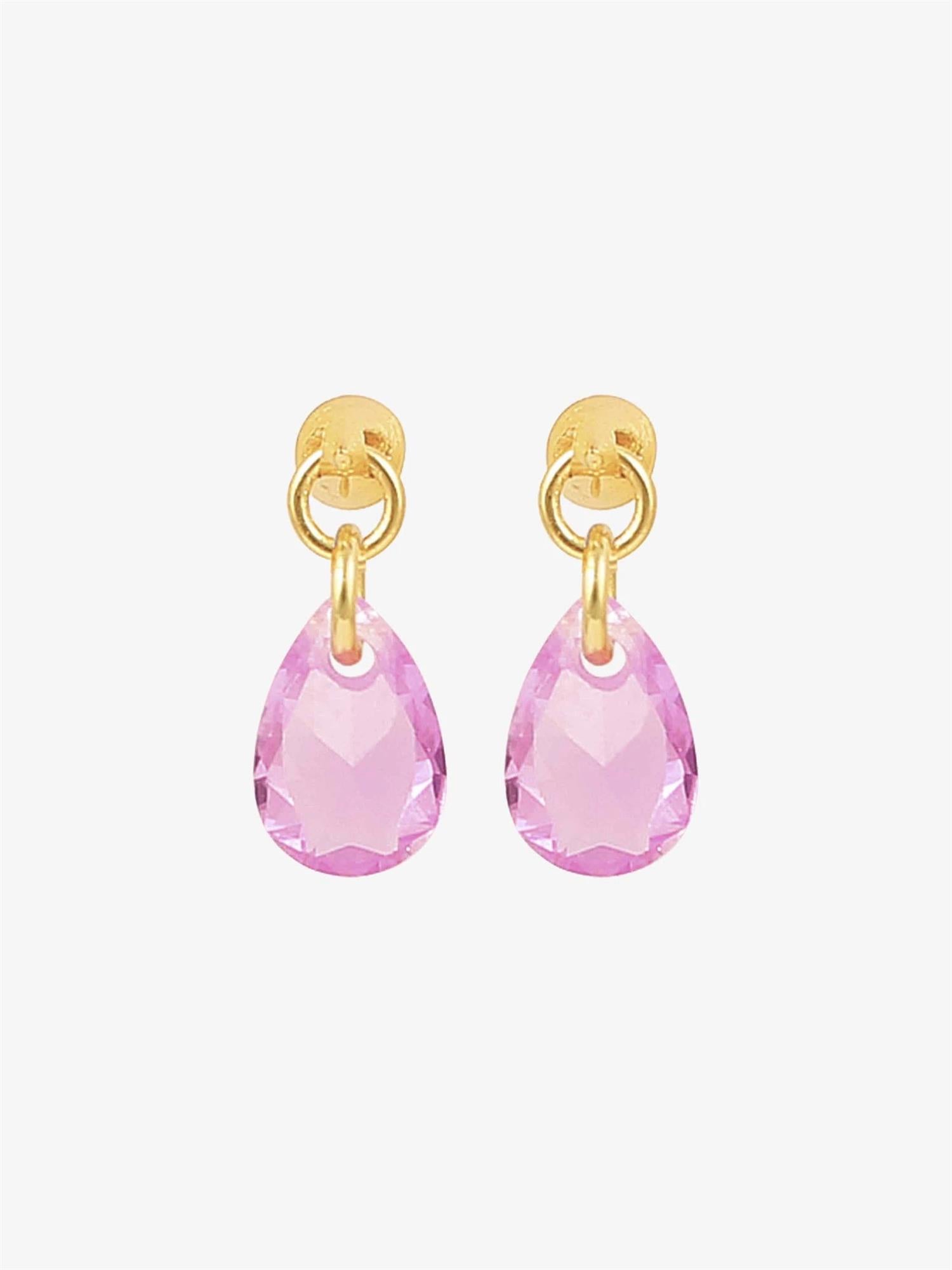 Pink raindrop earrings