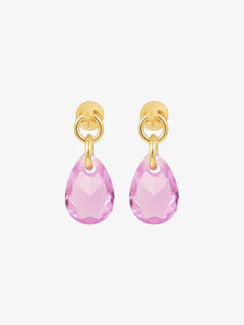 Pink raindrop earrings
