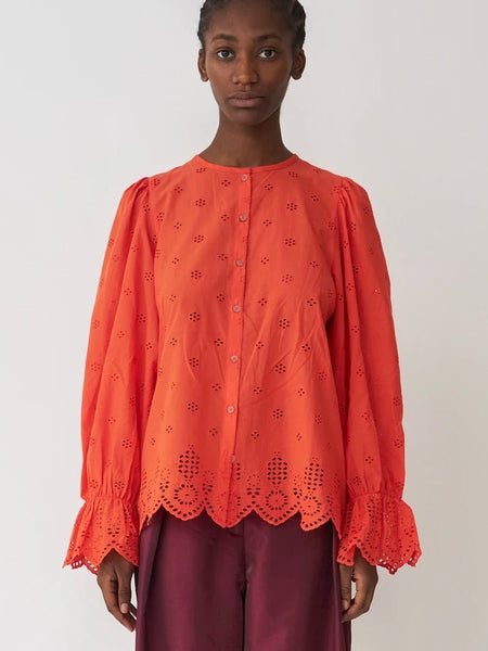 ERINA LOU SHIRT - ORANGE RED
