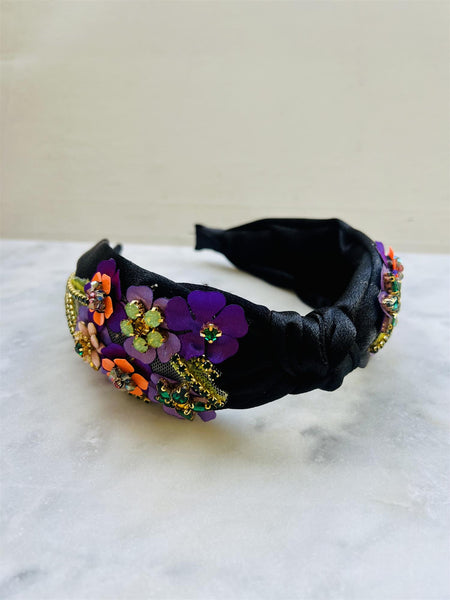 FIONA PURPLE CRYSTAL HAIRBAND