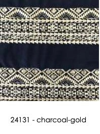 SHORT EMBROIDERY DRESS, CHARCOAL / GOLD