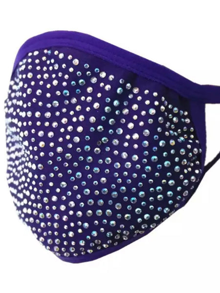 CRYSTAL MASK  PURPLE / WHITE AB