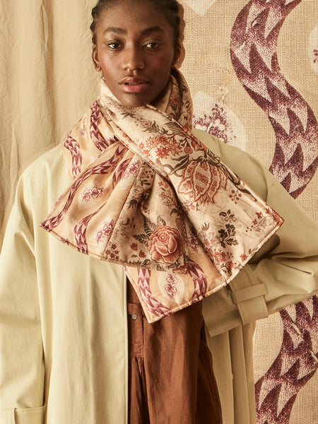PUFFER BEIGE SCARF, BEIGE