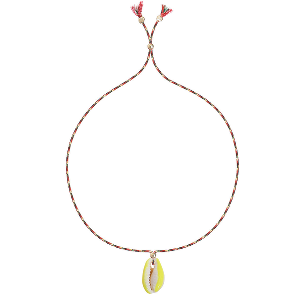 SHELL PAINTED  bracelet i YELLOW