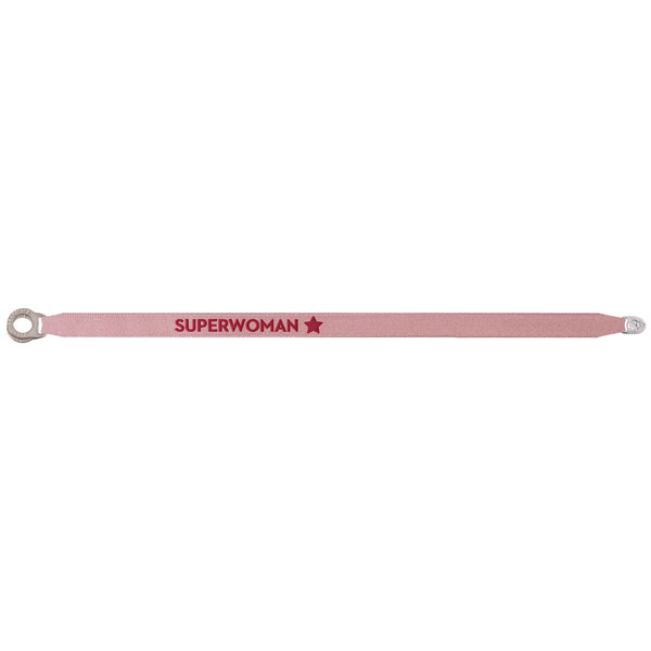 SUPERWOMAN STAR satin fabric bracelet, PUCE