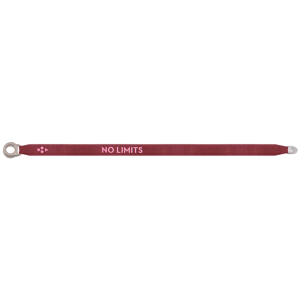 NO LIMITS satin fabric bracelet, BORDEAUX