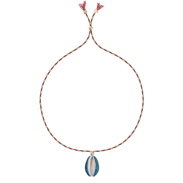 SHELL PAINTED  bracelet i BLUE