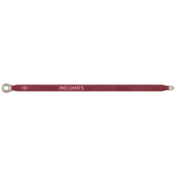 NO LIMITS satin fabric bracelet, BORDEAUX