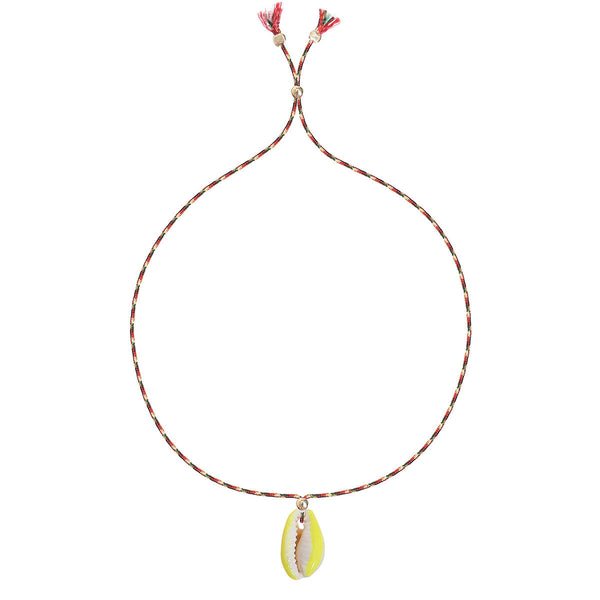 SHELL PAINTED  bracelet i YELLOW