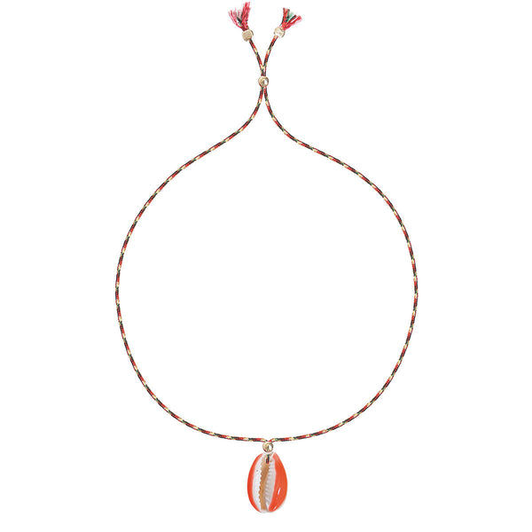 SHELL PAINTED  bracelet I ORANGE