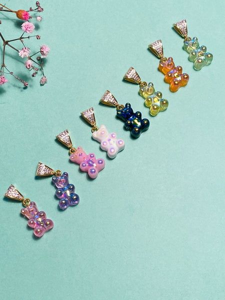 YUMMY BEAR CRYSTAL TRIANGEL gold / RAINBOW PURPLE