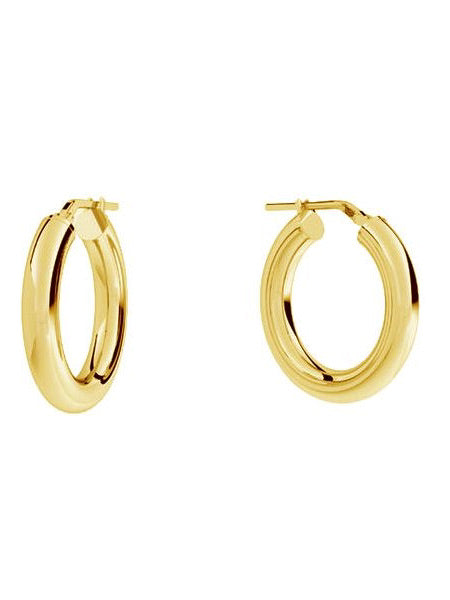 CHUNKY HOOPS I forgylt sølv, 28 mm