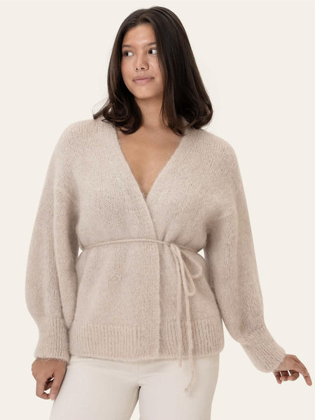 IDAIC WRAP CARDIGAN - BEIGE
