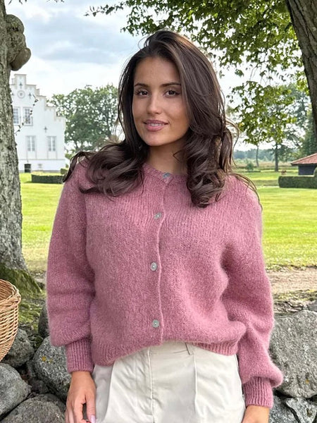 IDAIC CARDIGAN - DUSTY ROSE