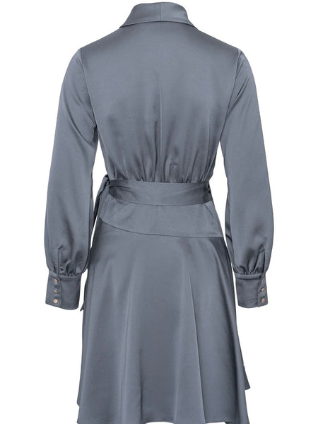 IZA MIDI DRESS, GREY