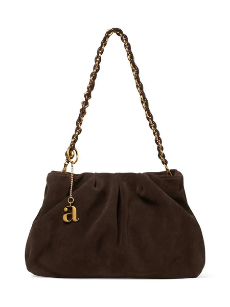 MAXIME TRUE SUEDE VESKE, DARK BROWN
