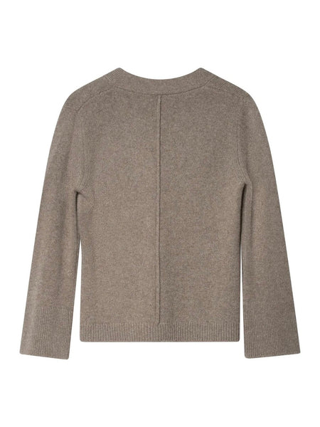 TATE  ULL CARDIGAN  , TAUPE