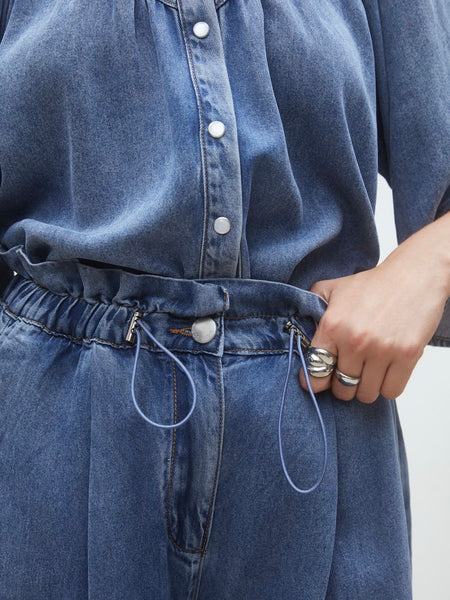 LOUISE JEANS BLUSE, BLEU JEANS