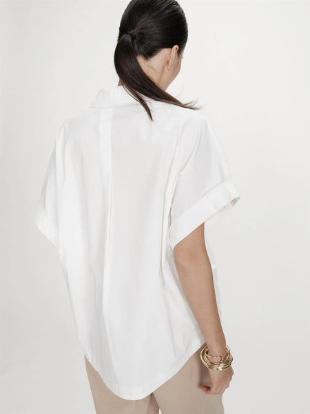 VERSIGNY LOOSE COTTON BLOUSE,  IVOIRE