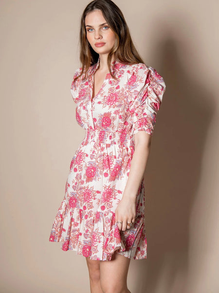 BIILLIE DRESS SHORT SLEEVE , RASBERRY