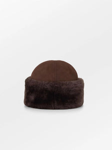 Dora Shearling Hat, Chocolate Torte