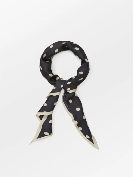 Polka Triangle Sia Scarf, BLACK