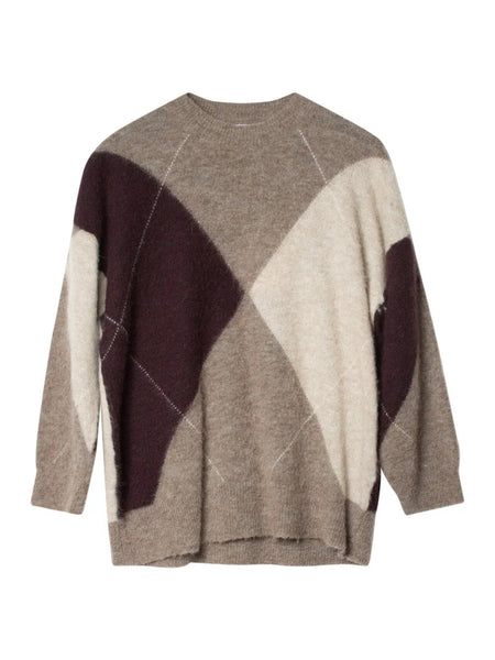 KAYNE ARGYLE  ULLGENSER  , BROWN MELANGE COMBO
