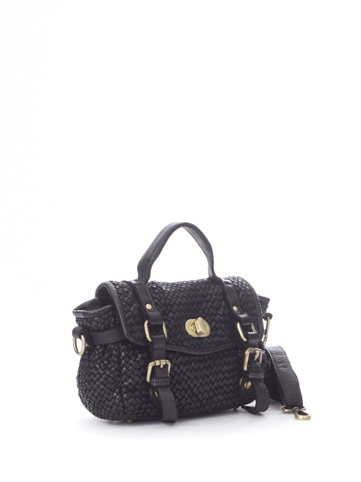MILLY LEATHER BAG, BLACK