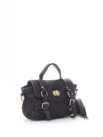 MILLY LEATHER BAG, BLACK