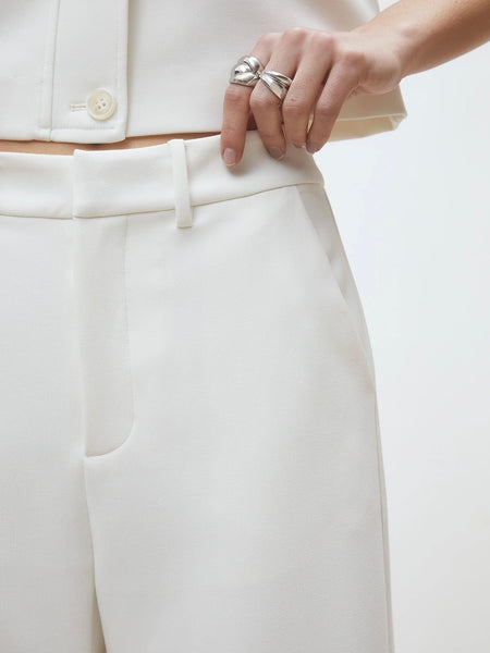 JEWEL Wide-leg flowing pants, BLANC CASSE