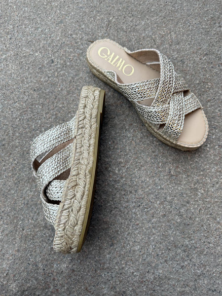 GAIMO DSAN TRENZA SANDAL, PLATINUM GOLD