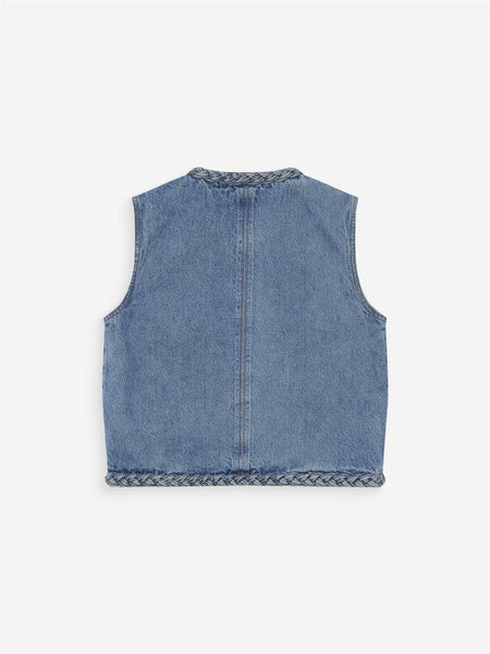 VERONA  DENIM VEST, LIGHT BLUE