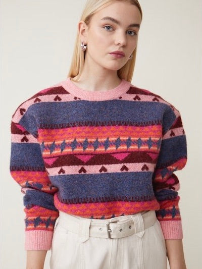 KNITTED PULL PEERICO, CORAIL