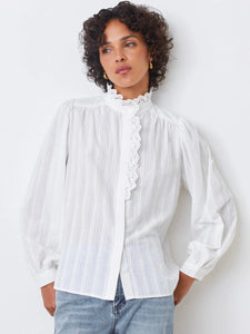 LOVER  BLOUSE, BLANC CASSE / HVIT