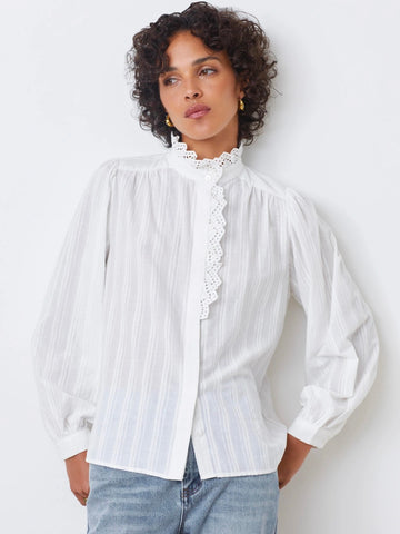 LOVER  BLOUSE, BLANC CASSE / HVIT