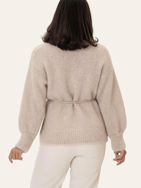 IDAIC WRAP CARDIGAN - BEIGE