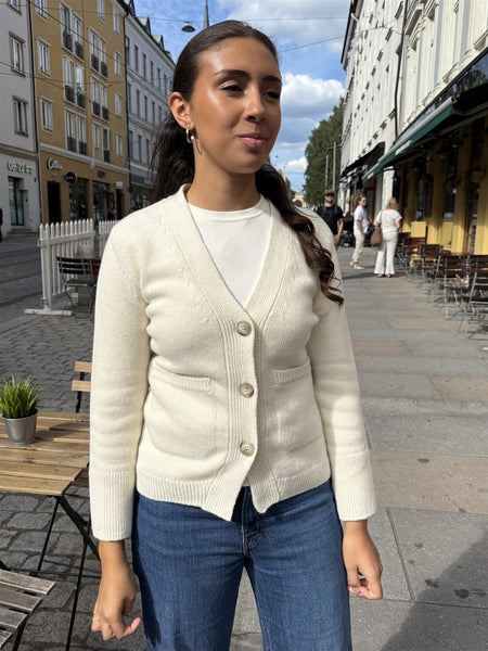 TATE  ULL CARDIGAN  , OFFWHITE