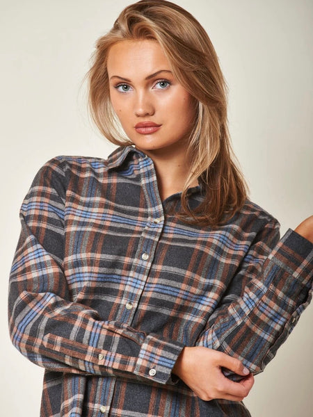 ARC MODERN TARTAN SHIRTS, DARK GREY