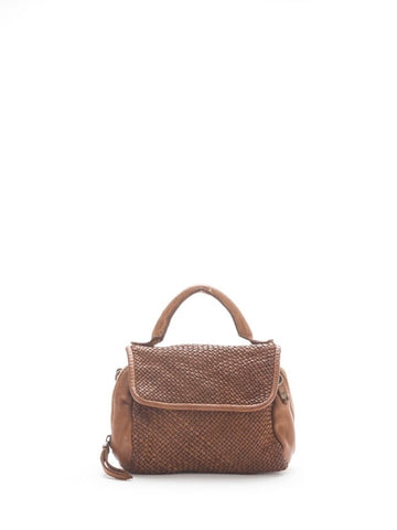 SIENNE SMALL LEATHER BAG, COGNAC