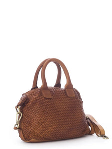 BROOKE LEATHER BAG, COGNAC