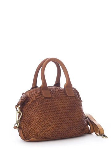BROOKE LEATHER BAG, COGNAC