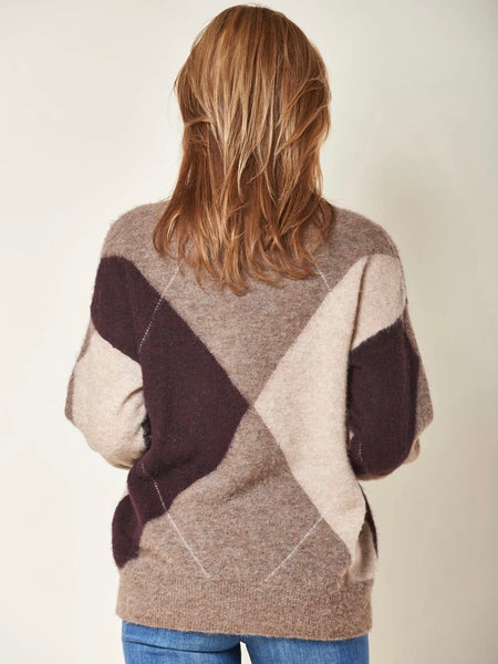 KAYNE ARGYLE  ULLGENSER  , BROWN MELANGE COMBO