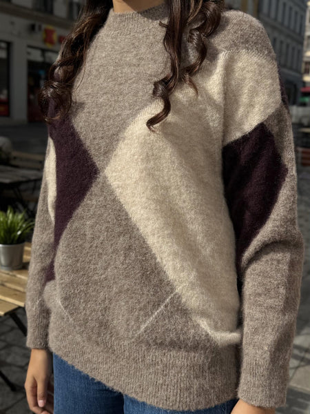 KAYNE ARGYLE  ULLGENSER  , BROWN MELANGE COMBO