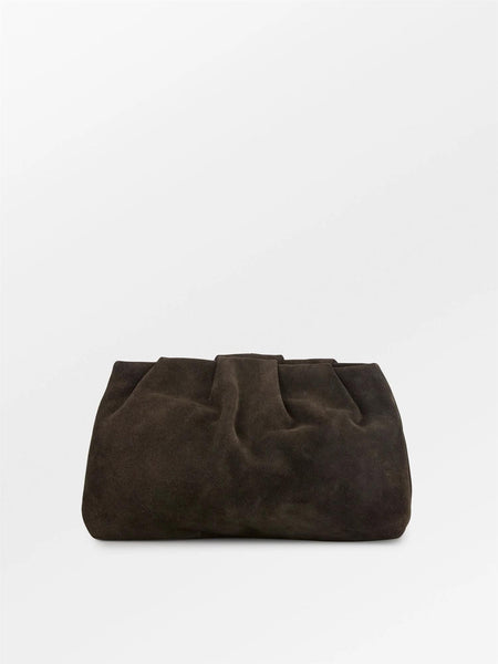 Suede Clutch Bag, CHOCOLATE TORTE