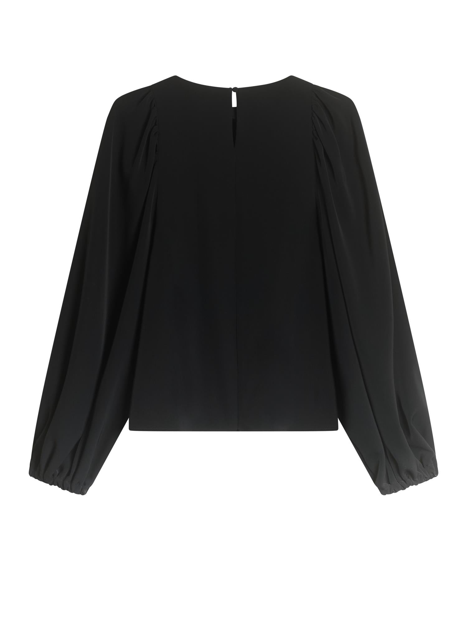 ASHI Crepe blouse, BLACK